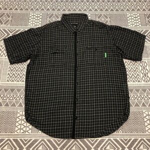 Neighborhood Plaid Button Up Tee Shirt Size Medium